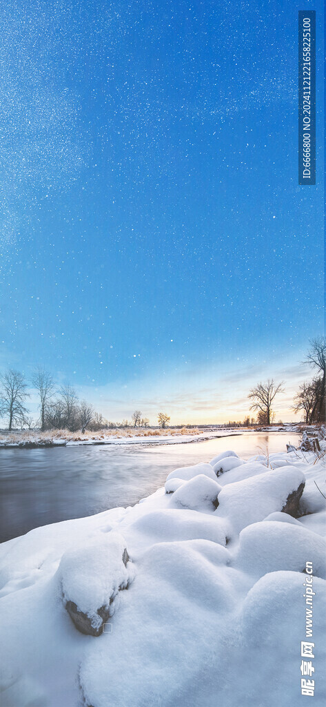 冬天雪花氛围背景