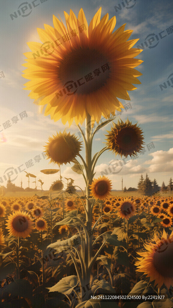 AI创作图向日葵nipic.com-昵图网