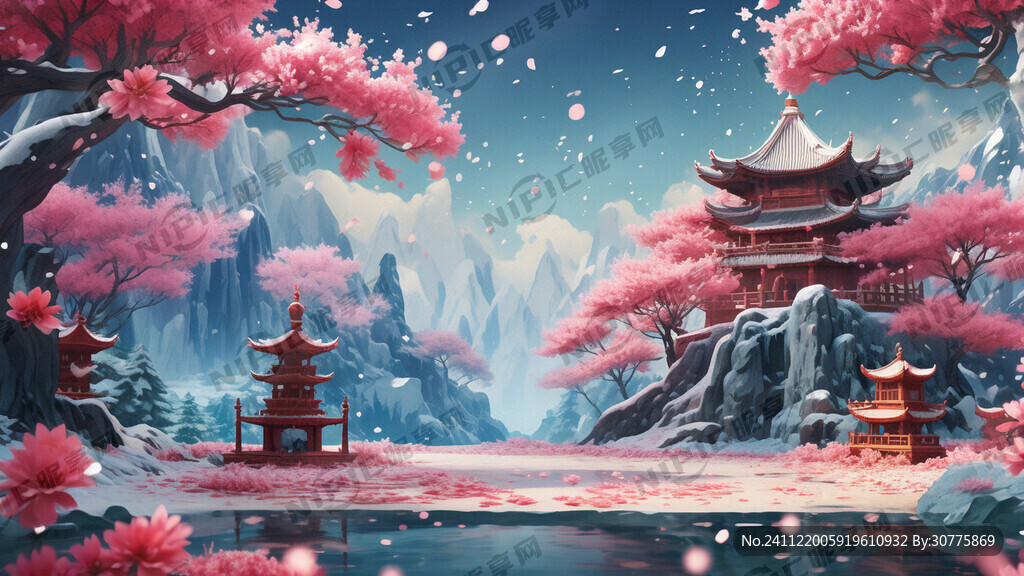 游戏梦幻唯美新中式风景 超高清