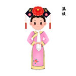 民族人物手绘