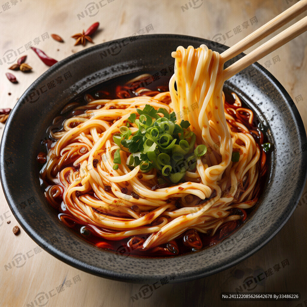 麻辣味的面条 有汤