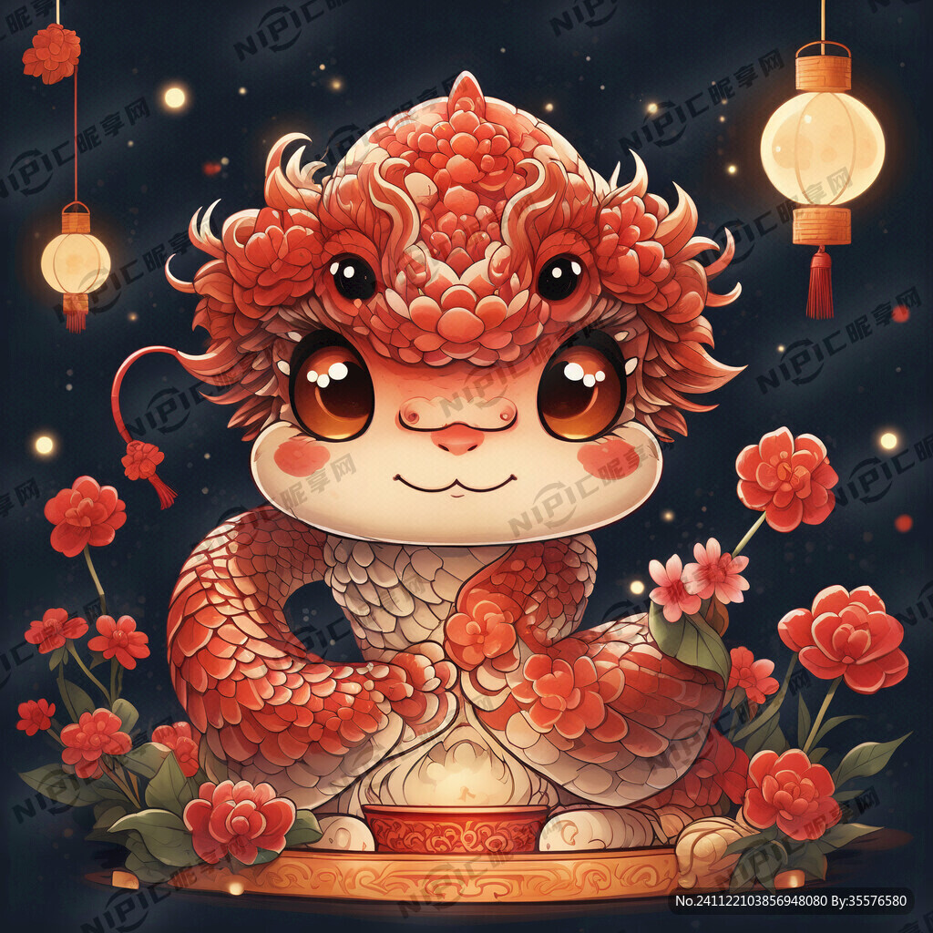 蛇 可爱  过年 喜庆