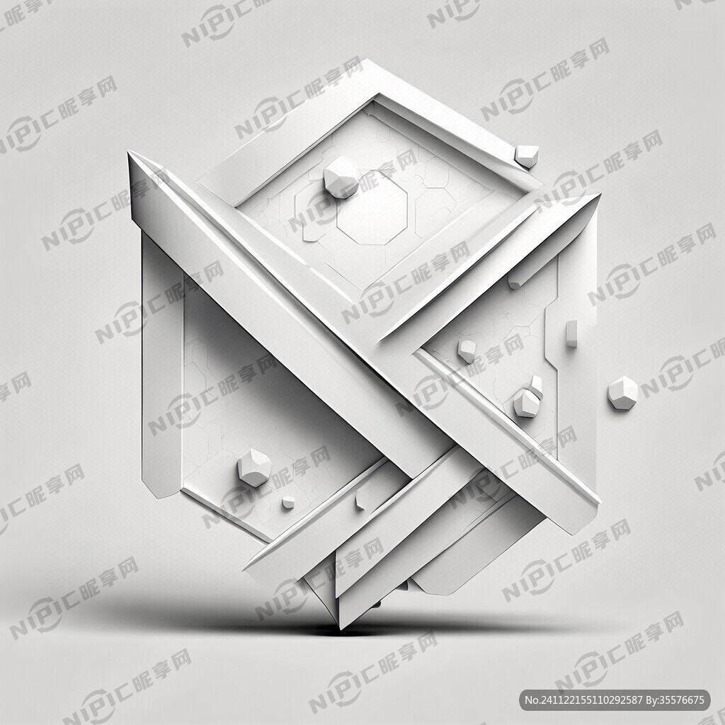 六边形白色矢量箭头