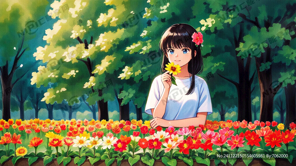 以鲜花和农产品为元素 超宽画幅