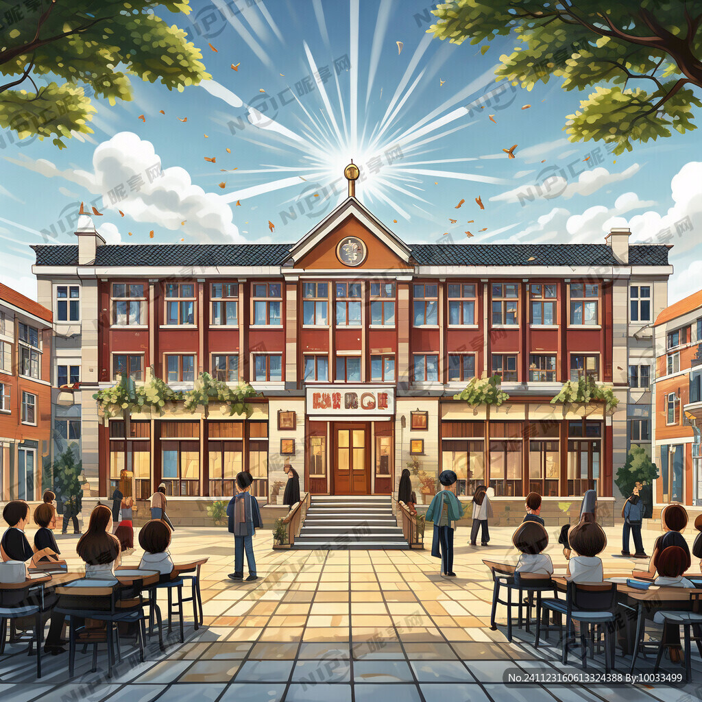 小学 教学楼 阳光