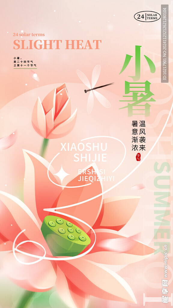 二十四节气小暑海报