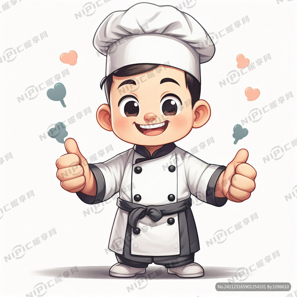 竖着大拇指的可爱厨师