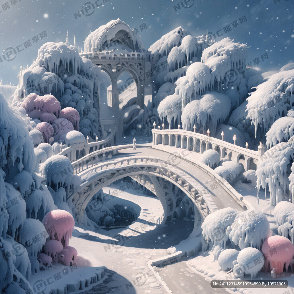 毛绒感 大桥 冰雪 马卡龙