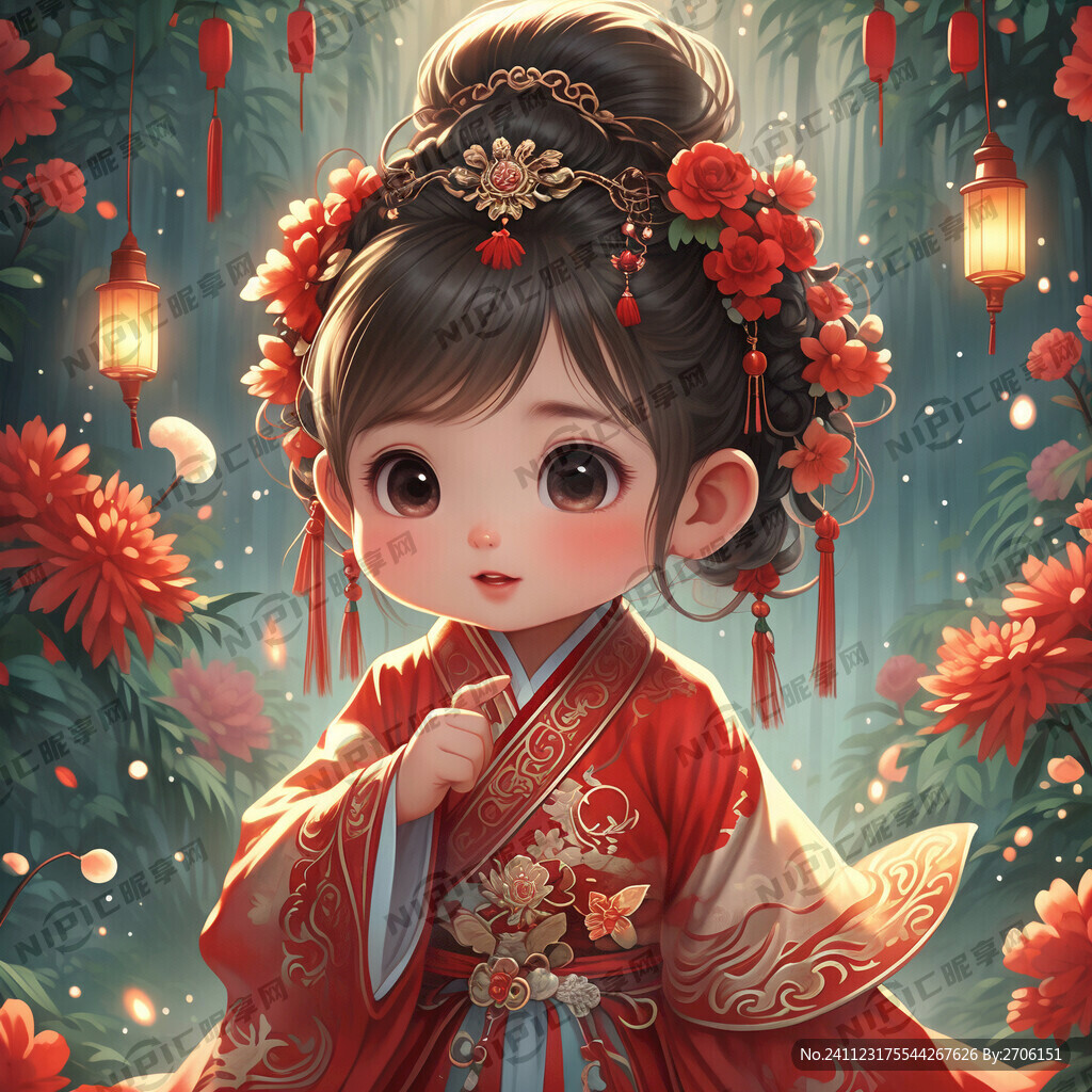 喜庆 古风 萌小孩