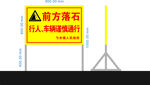 前方落石注意安全