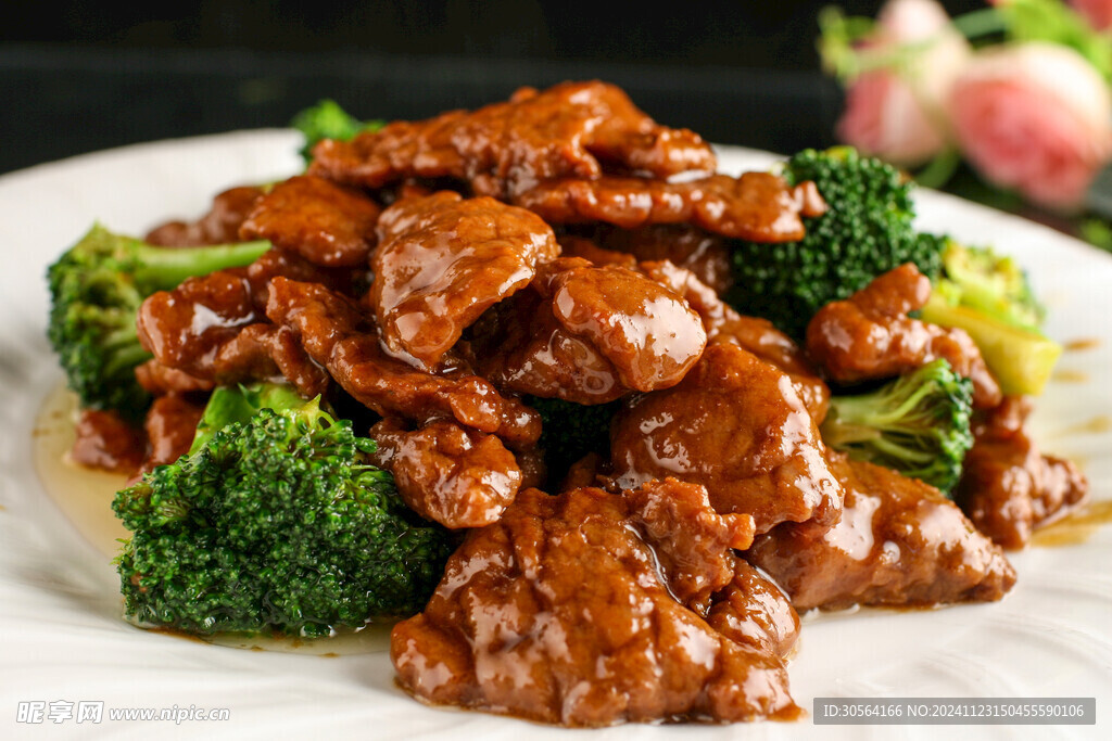 西蓝花牛肉美食