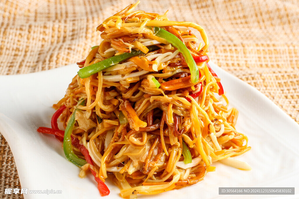 辣椒干丝美食