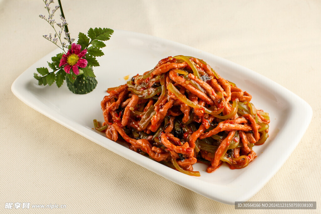 麻辣肉丝美食