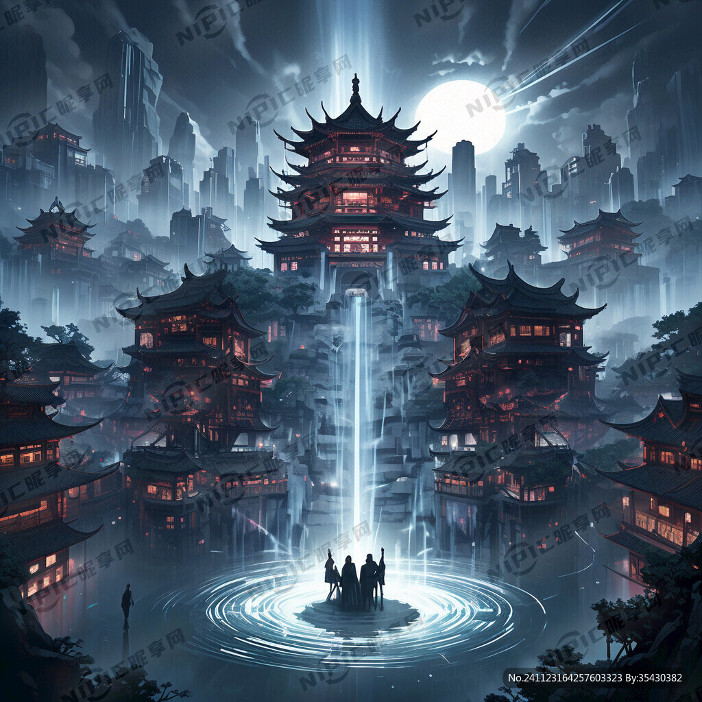吊脚楼 灯光秀  重庆