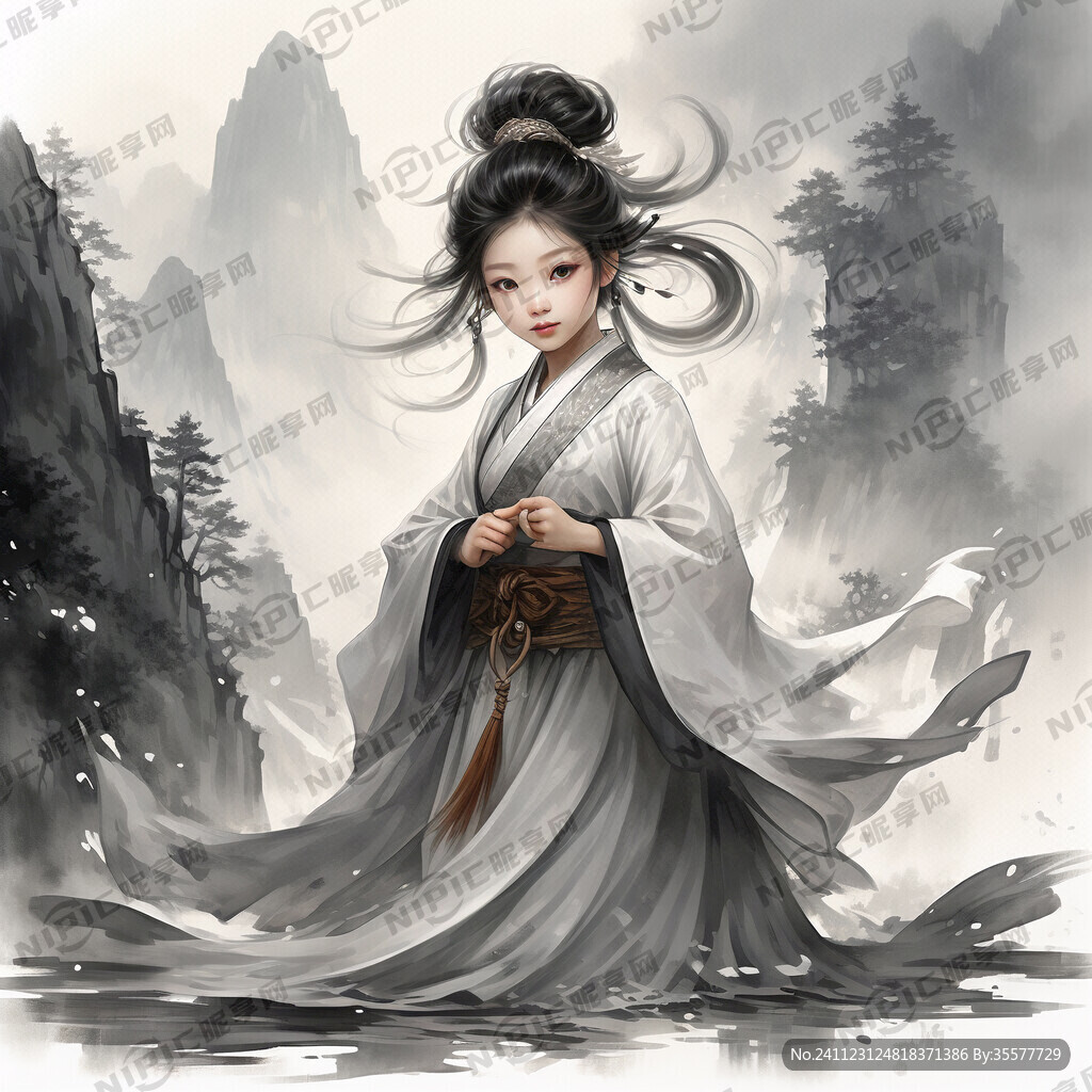 观音与善财童子、小龙女可爱構图