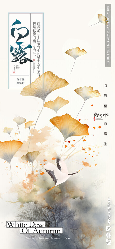 二十四节气白露海报