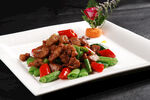 蜜豆双椒爆格格肉
