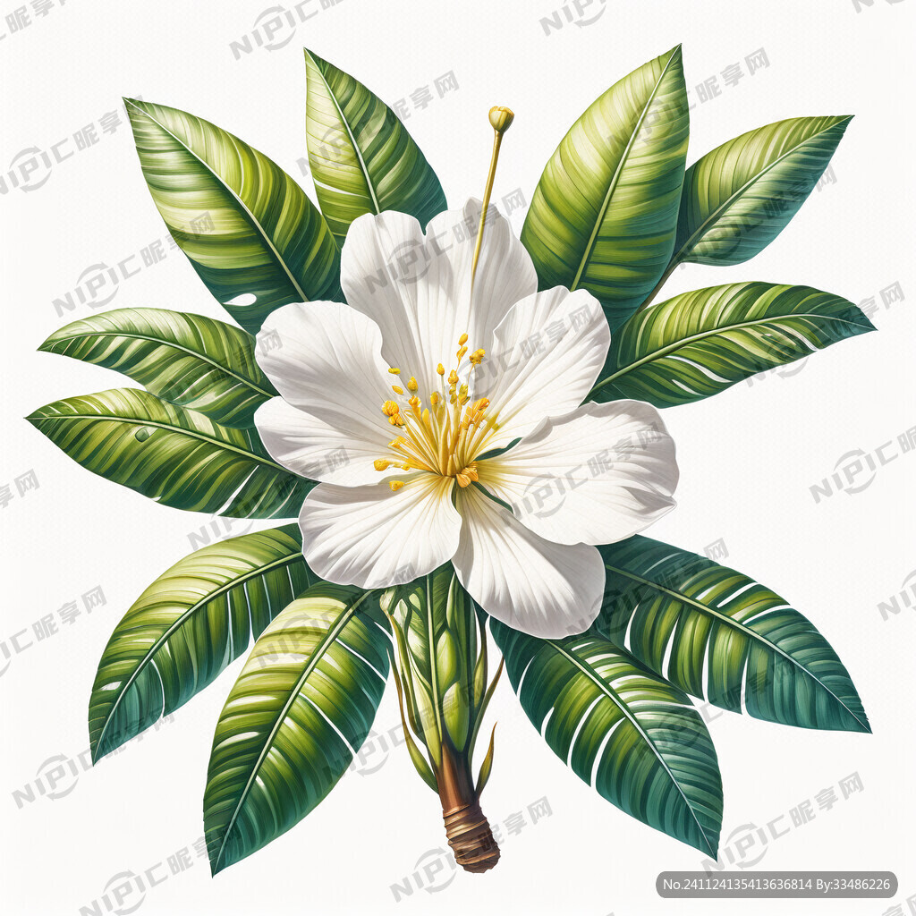 椰子树花 白色花瓣