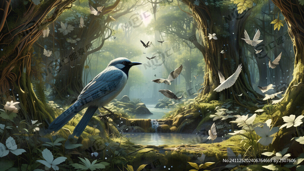 森林里的鸟  梦幻场景