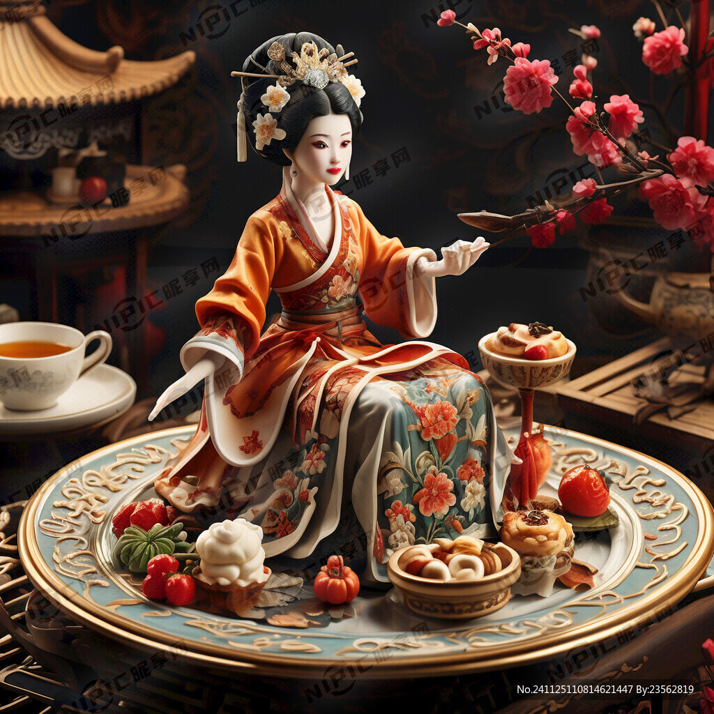 唐宫仕女糕点