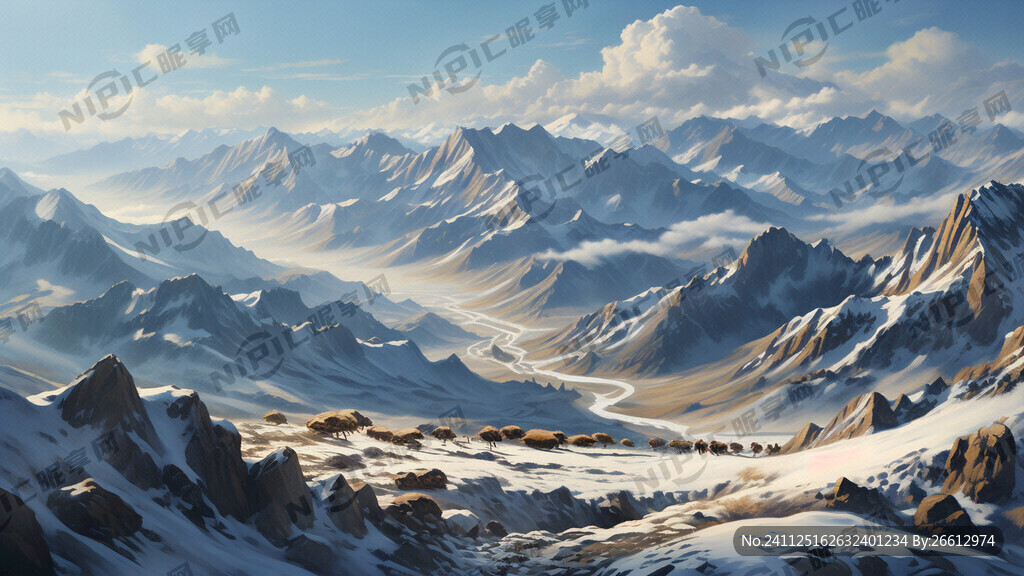 天山 画面开阔 构图层次丰富
