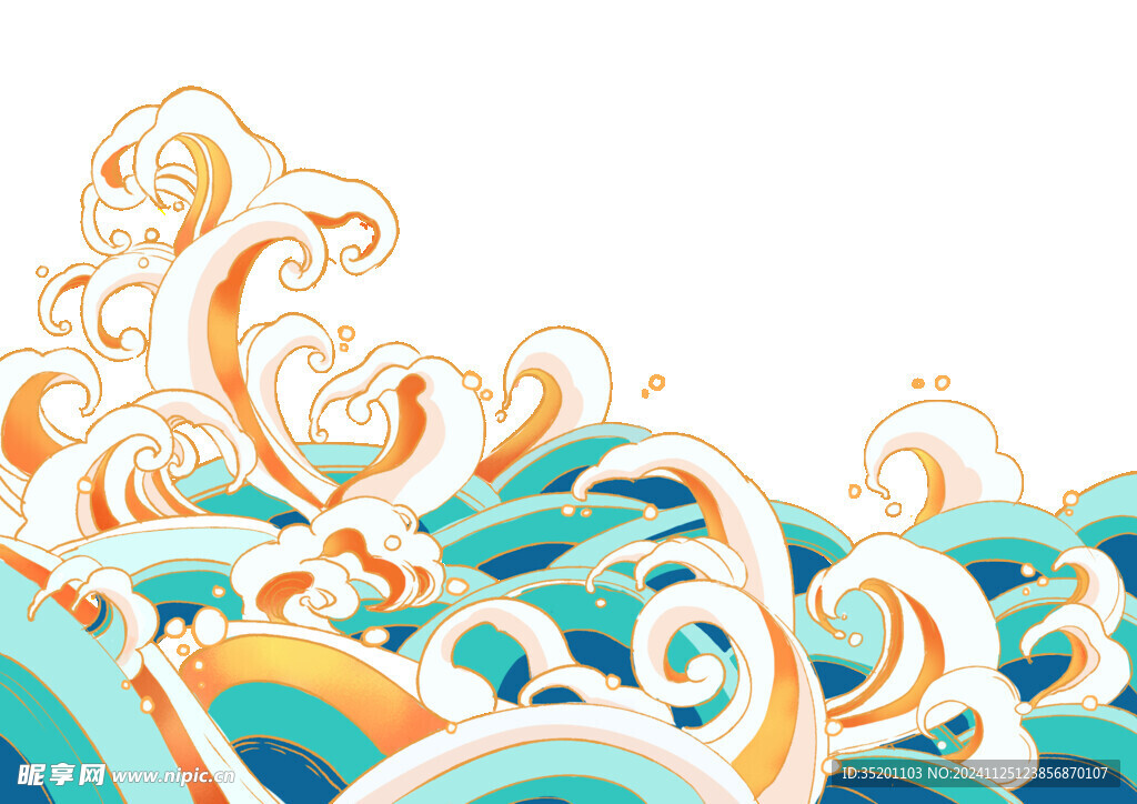 浪花素材