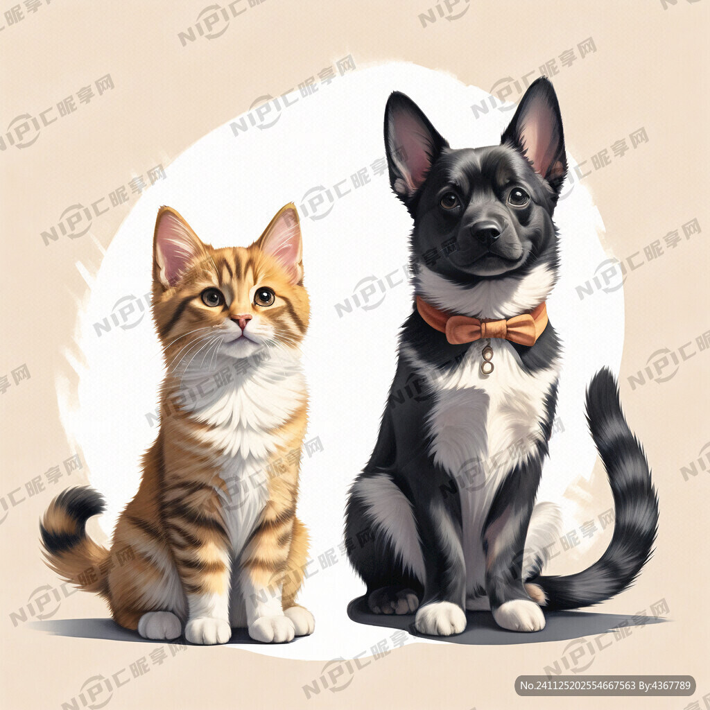 可爱的猫狗