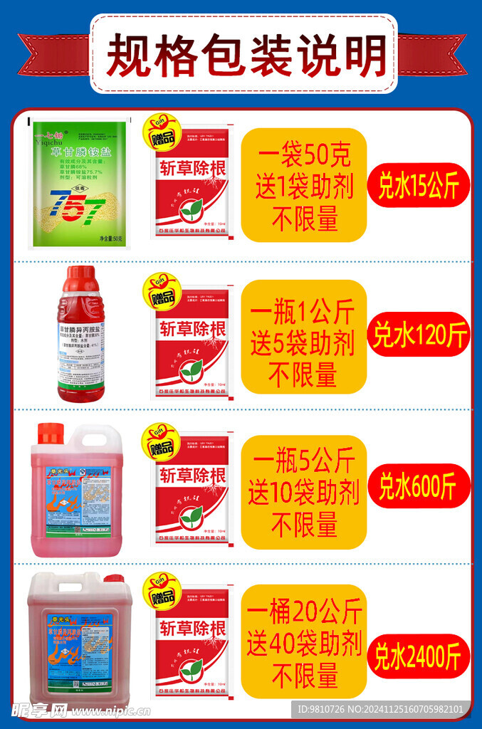 规格包装说明