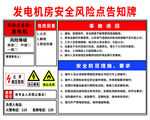 发电机房安全风险点告知牌