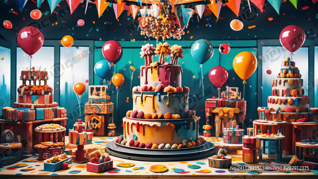 儿童生日派对背景图