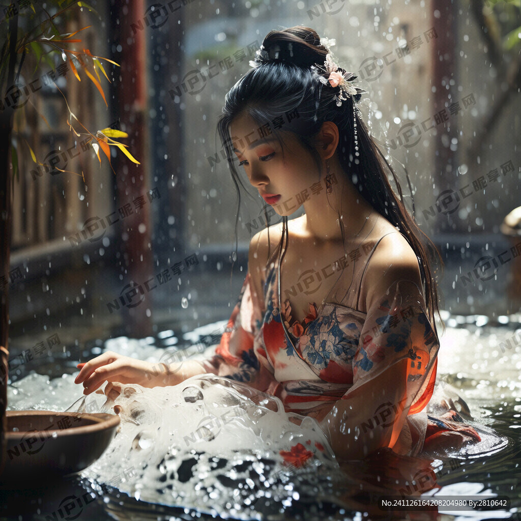 美女 沐浴