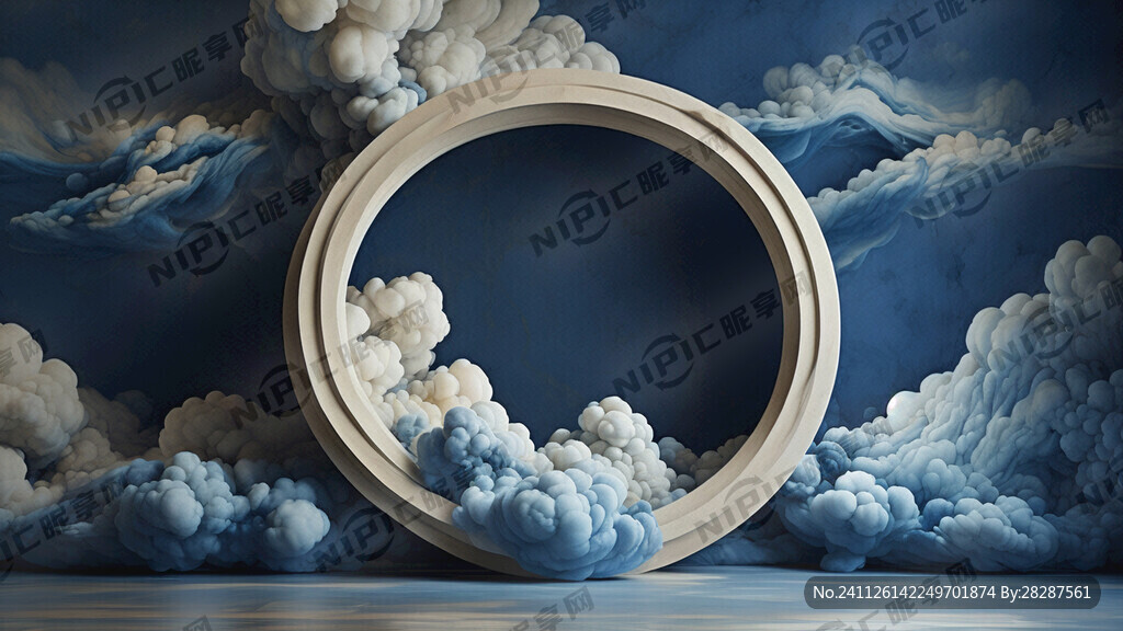 云纹  云纹围成圆形 墙布 