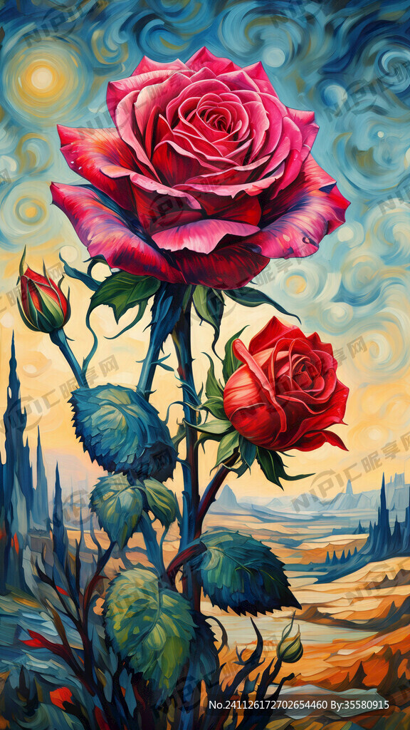 AI创作图玫瑰花nipic.com-昵图网