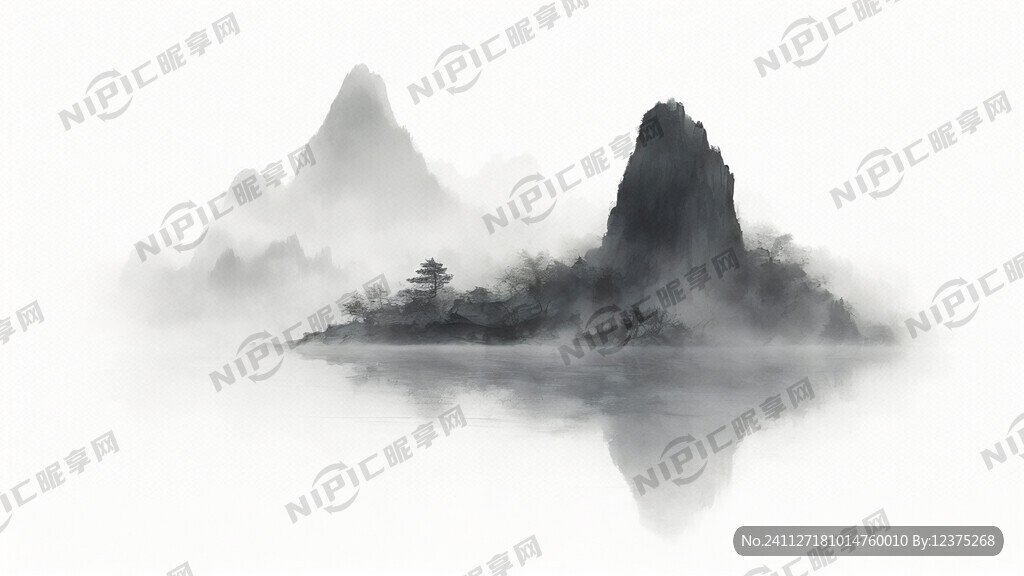 水墨蓝 高级 大气