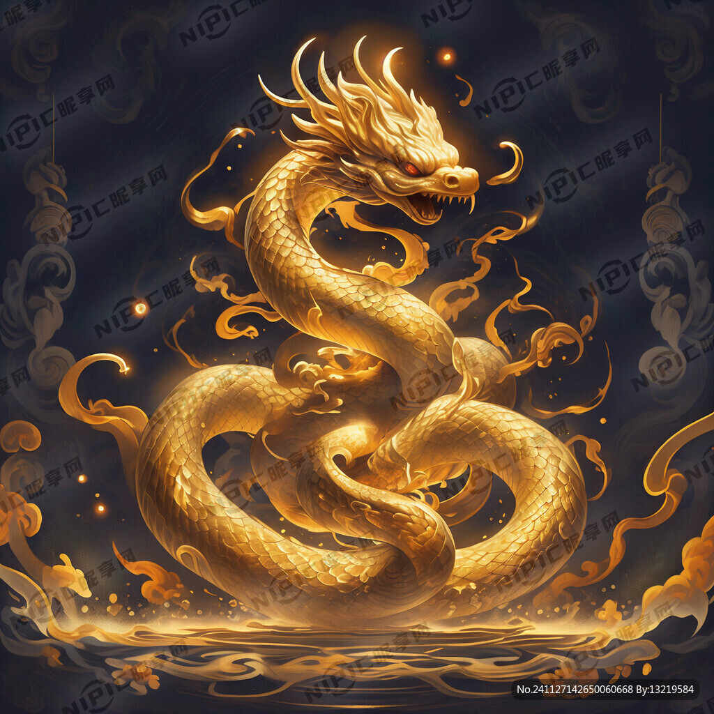 金蛇凤舞插画