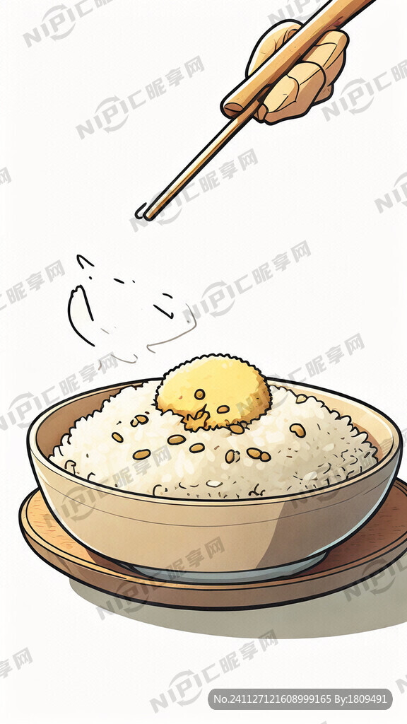 卡通 一碗米饭