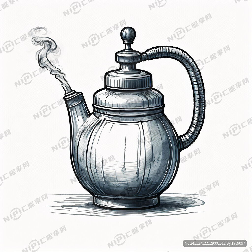 水烟壶手绘