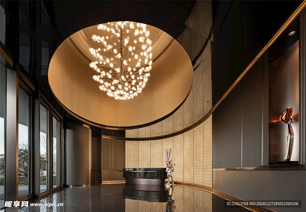 会所大厅装修摄影图__室内摄影_建筑园林_摄影图库_昵图网