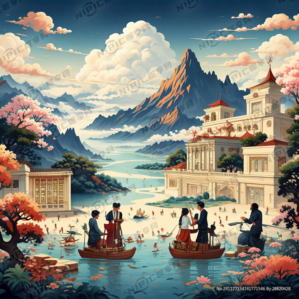 万里共风华 古典主义风格 风景