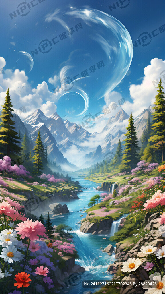 古典主义风格 湛蓝天空 风景