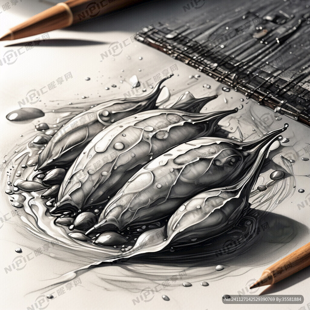 郫县豆瓣翻 晒 露素描画