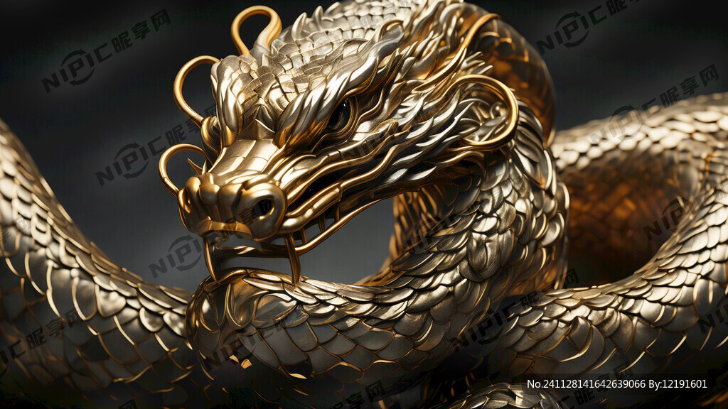 白蛇 金属 国风 珠宝 金蛇