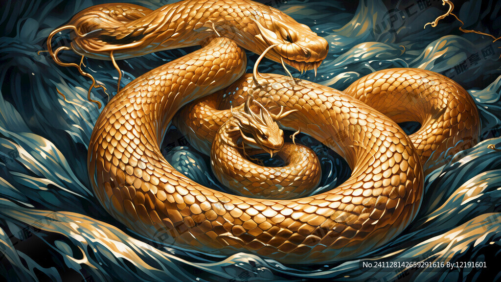 白蛇  母蛇 水 宝石  金