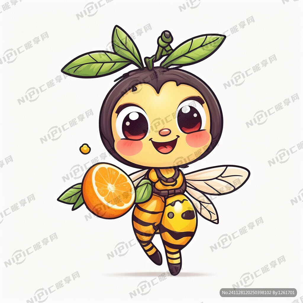 卡通女孩蜜蜂 正面图