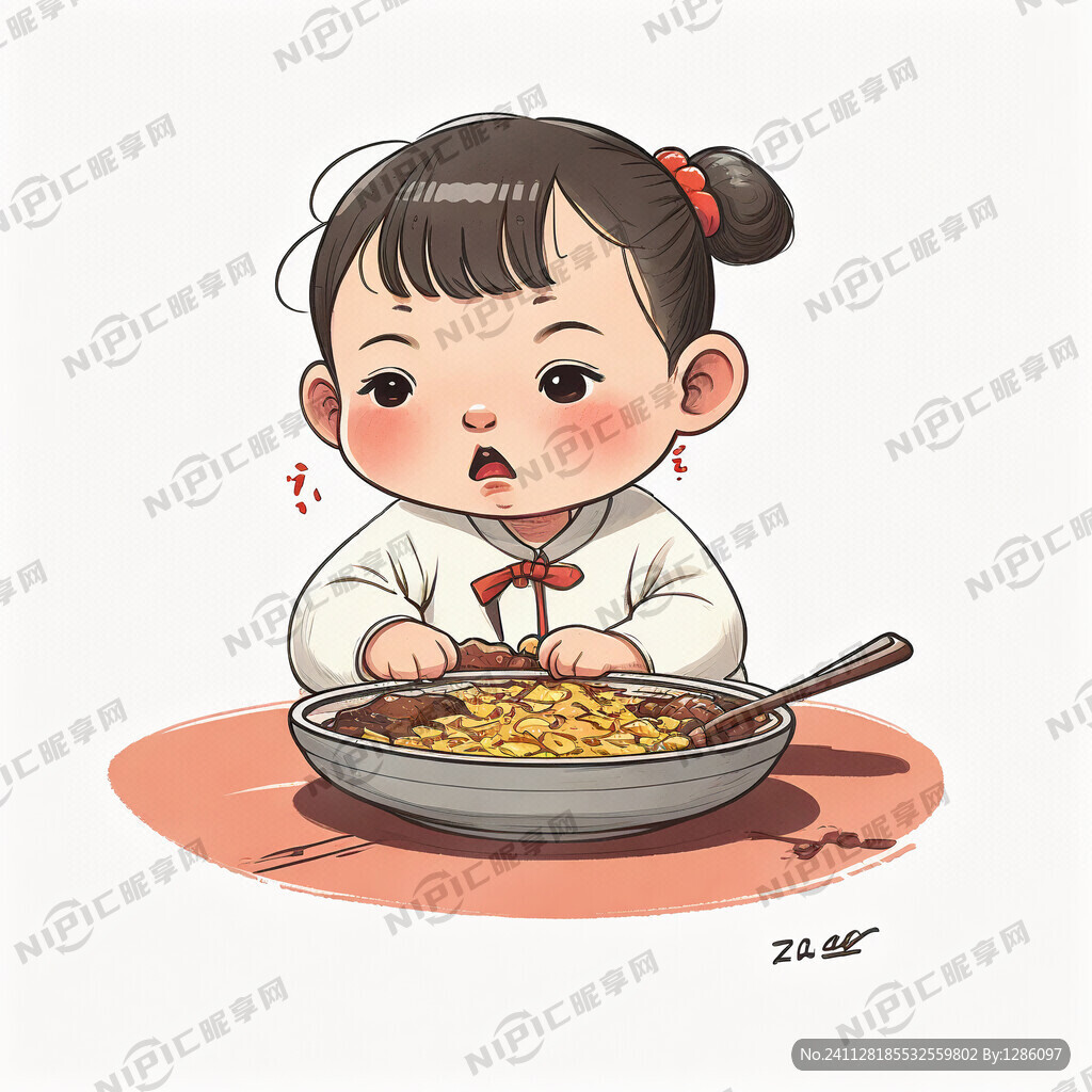 简笔   儿童   馋嘴