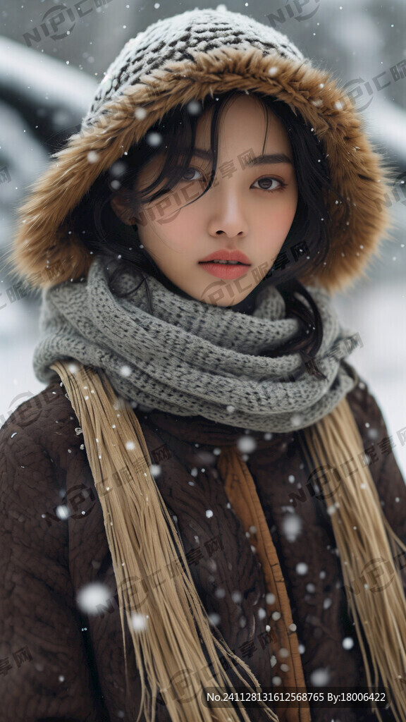 冬装女模特时尚写真