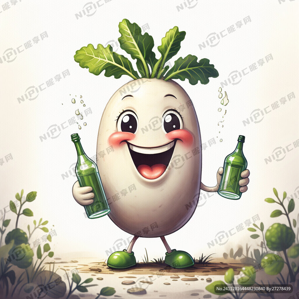 萝卜可爱的卡通形象 笑