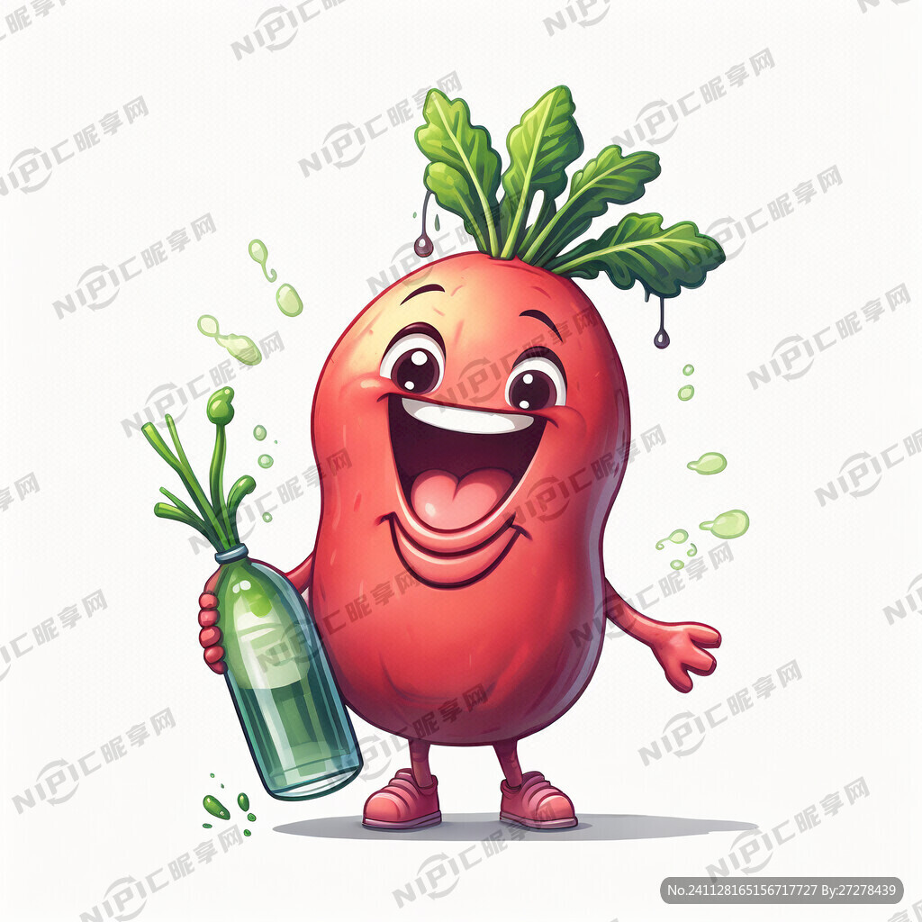 萝卜可爱的卡通形象 笑