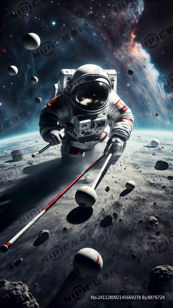 台球 太空 太空人 黑8