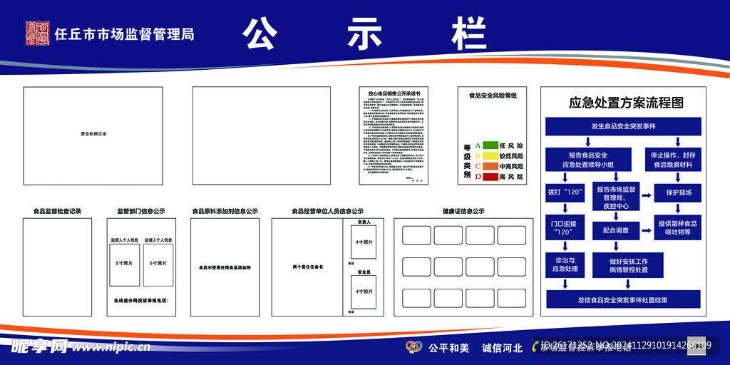 食品公示栏